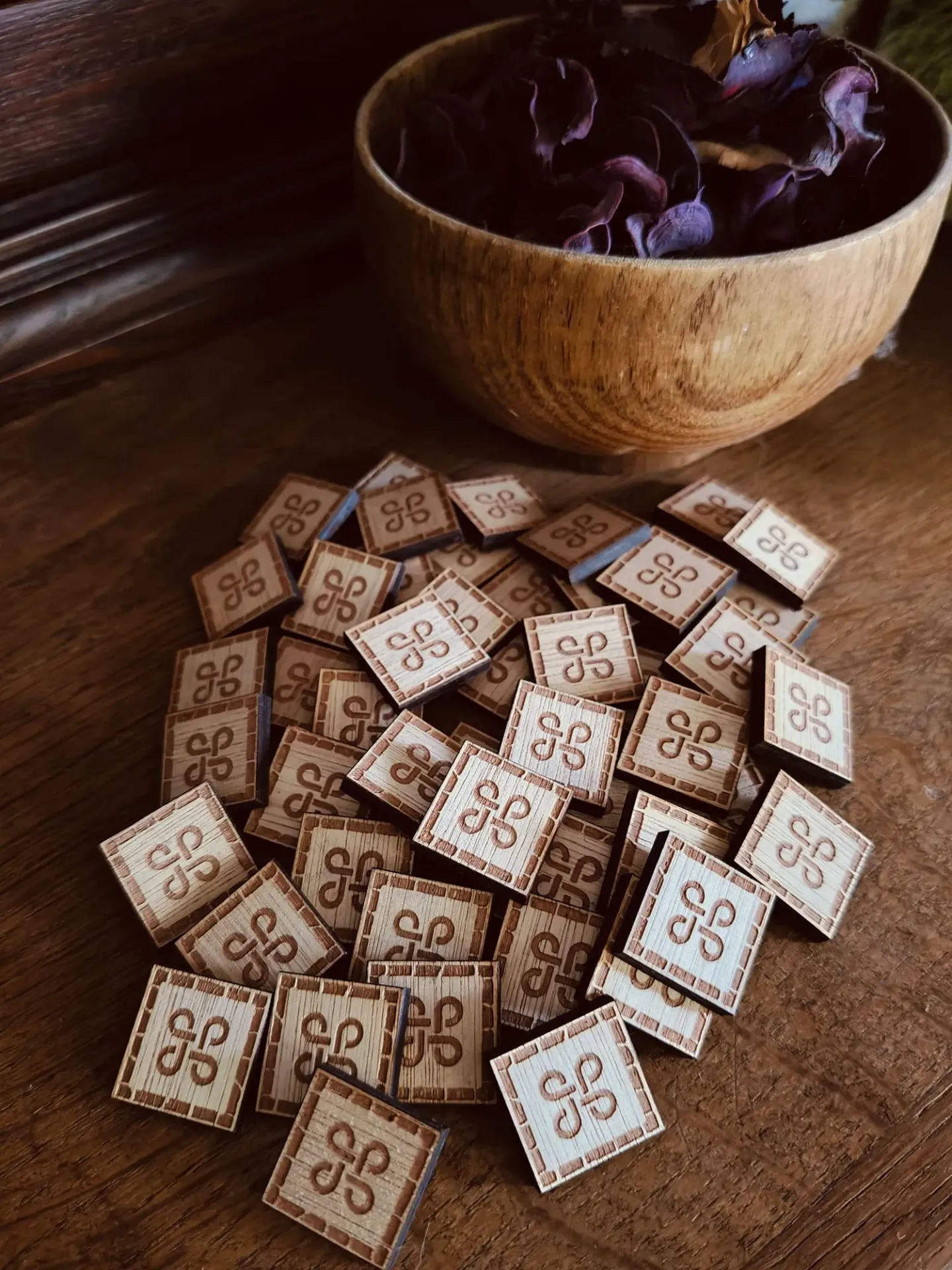 30 Tokens Nordiques en Bois