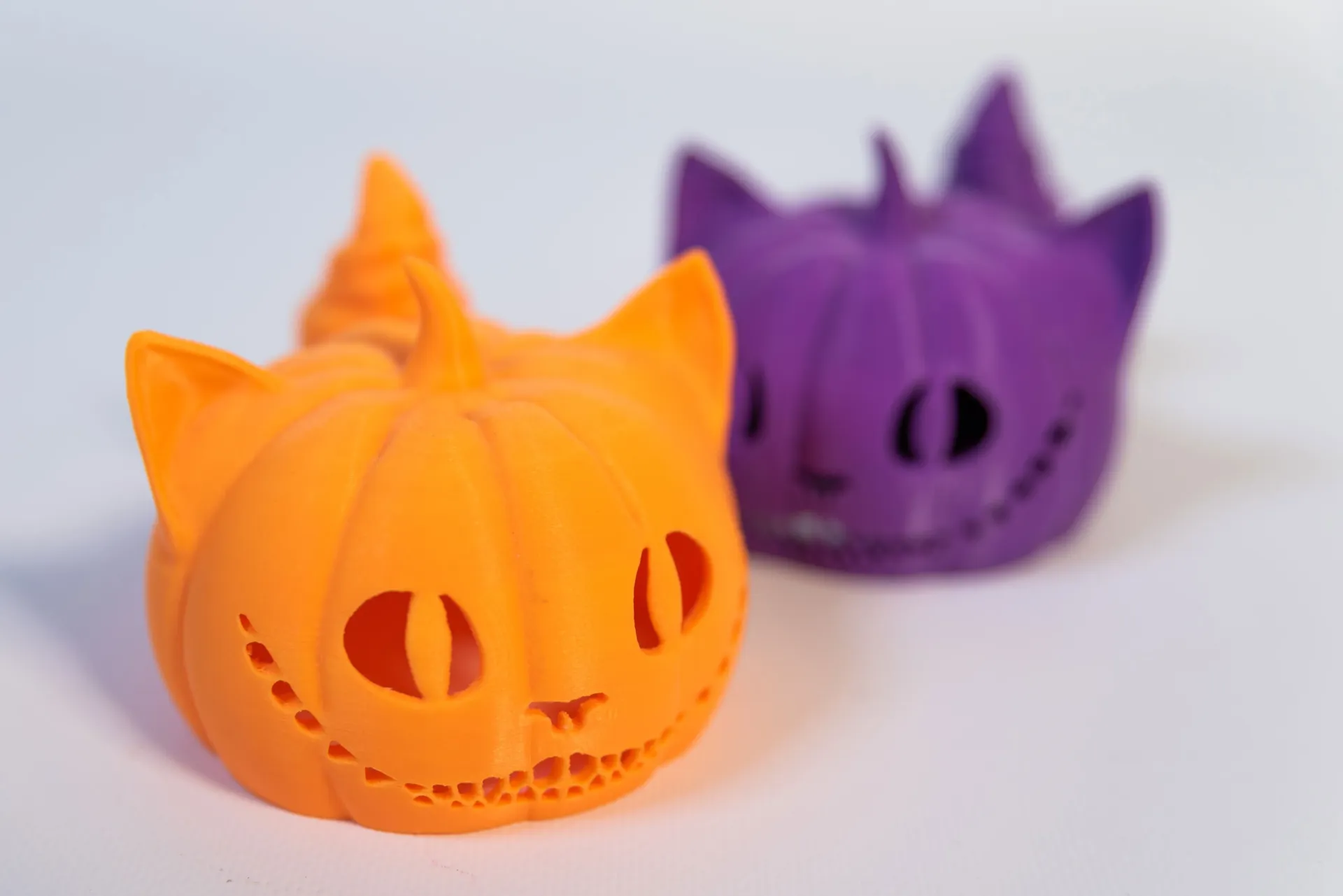 Veilleuse Chat Citrouille (Violet, Bleu)